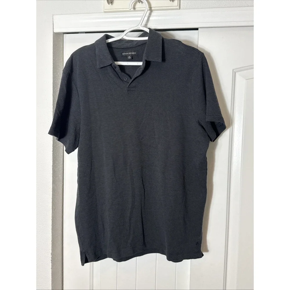 Banana Republic Luxury Touch Polo Shirt Men's XL Short Sleeve Preppy Golf EUC